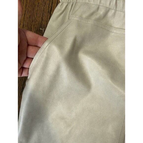 Avec Les Filles Faux Leather High Waisted Drawstring Light Gray 2X NWT - Picture 6 of 10